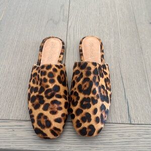 Never worn, size 9, Madewell leopard print slip on mule